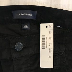 J Crew black velvet jeans
